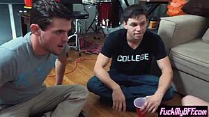 i got banged by big cocks at the party with my small tits