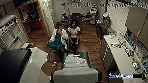 Dr. Tampa spreads Tori Sanchez's big tits for exam