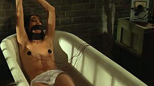 tied lesbian slaves whipped hard in garage 😈