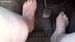 why not enjoy the best of zeraphine73's sexy bbw feet in the car?