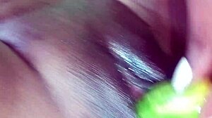 Mature Indian woman fingers hairy pussy to amazing squirting cream pie.