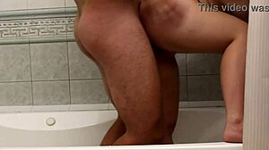 Hot Sex In The Bathroom With Stepbrother!