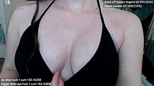 Oh man, that little black dress tease on live cam, mianyx with nipple pasties showing big tits and ass, whoops forgot the vibrator part