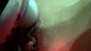 massager on wet shaved pussy with vibrator and masturbation