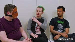 This naughty kitten gets brought to asshole asylum for awkward bdsm anal treatment. 😼🏥