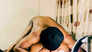 Romantic step son in a loving moment