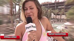 busty cindy crawford drains joes massive cock at porn convention