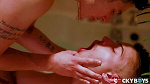 Evan Knoxx enjoys Kane Fox sucking his massive cock and balls