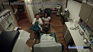 Dr. Tampa spreads Tori Sanchez's big tits for exam