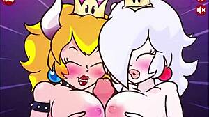 Bowsette and Boosette enjoy hard cocks