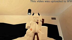 Shy girl from roblox turns out to be very lustful in sex!