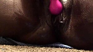 Watch this beautiful black pussy squirt close-up?