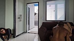 wow, i got surprised watching my friend eat that juicy bbw pussy in lingerie