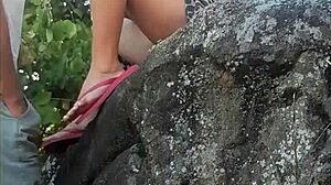 showing my pussy on the beach without panties?