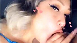 Blonde BBW stepmom sucks cock during quarantine lockdown.