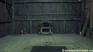 Does this restrained slave deserve punishment for her tight naughty pussy?