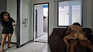 wow, i got surprised watching my friend eat that juicy bbw pussy in lingerie