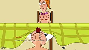 rick and morty footjob in summer home?