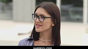 Does dirty babe Jadilica fuck Raul Costa outdoors with monster cock