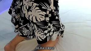 Another amateur massage session for my sexy wife Karina with muscular Lucas at the gym