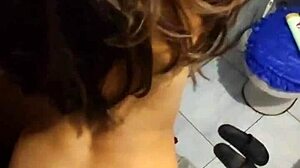 my tiny latina friend rode me hard, begging for doggystyle creampie