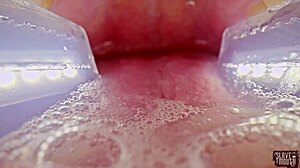 deranged rebel rhyder uh i mean filth loving girl gets frozen cum bukkake in garage punished