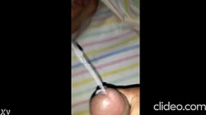 Ebony Whore's Feet Covered In Cumshot