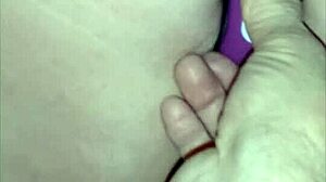 milf bent over for dildo fuck close-up