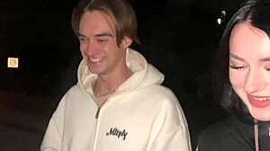 The girl next door gives blowjob to stranger on street, swallowing cum