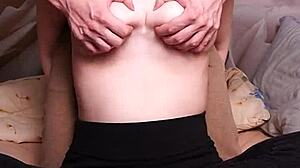 amateur wife endures tickling and nipple play in light bdsm session