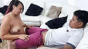 the neighbor begged for help with her dripping wet pussy