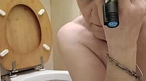 Look at this slave licking the toilets! So humiliating!