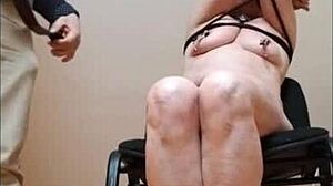 Intense BDSM slave training on chair in 2022