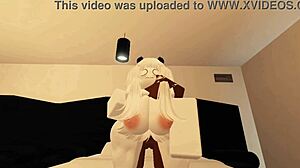 Shy girl from roblox turns out to be very lustful in sex!