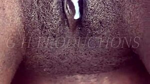 Ebony Amateur Cums Three Times In Creamy Pussy