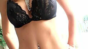 beautiful blonde girl with big tits and shaved pussy fucks deepthroat