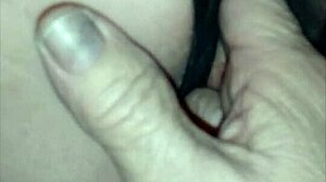 milf bent over for dildo fuck close-up