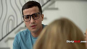 nerdy old mother-in-law gets oiled pussy fucked hard with cum to save marriage