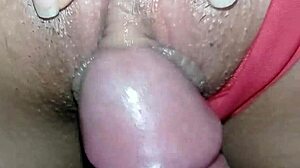 amateur teen babe gets horny in homemade pov with wet pussy cumshot.