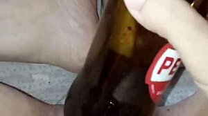 gretala rubs bottle on juicy pussy