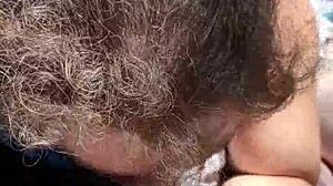 Horny BBW Gives Outdoor Blowjob in Public