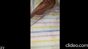 Ebony Whore's Feet Covered In Cumshot