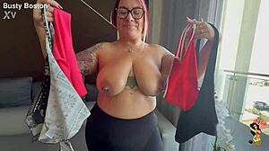 Which pierced nipples suit titty fucking best with this milf