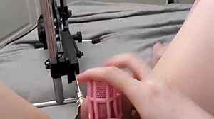 first time locktober newbie tries submissive machine