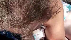 Horny BBW Gives Outdoor Blowjob in Public