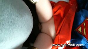 Fuck my redhead superman cosplay doll