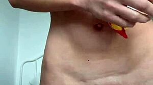 I take an outdoor shower and shave my pussy. 😊