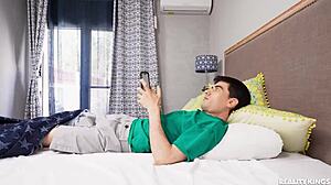 i pulled an airhorn prank and got facesitting with big tits in bedroom reality kings