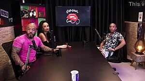 Romantic compilation with brunette in sheer red lingerie glamour