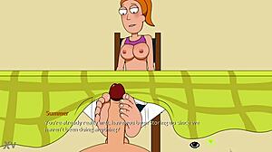 rick and morty footjob in summer home?